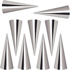 10 Pack Large Cream Horn Forms 5-inch, Non-stick Cream Horns Pastry Mould Croissant Baking Forms for Baking Croissants Bead, Chocolate Croissant, Brioche Rolls, Ice Cream Cone Party Dessert