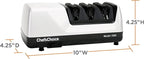 Chef’s Choice Professional Electric Knife Sharpeners for 15- and 20-Degree Straight-Edge and Serrated Knives with Diamond Abrasives & Precision Angle Control, 3-Stage, White