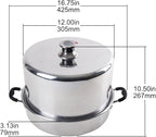 Kitchen Crop Steam Canner with Temperature Indicator (Aluminum Steam Canner)