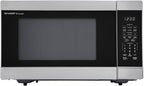 SHARP Countertop Microwave Oven with Removable 13.6" Carousel Turntable, 1100 Watt, 1.6 Cubic Feet, Stainless Steel