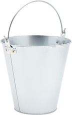 Juvale Metal Bucket - 6-Pack, 100 oz, 7 in Dia x 7.2 in H, Silver - Galvanized Buckets with Handles for Ice Tub & Beverage Tub