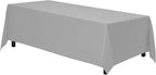 Gee Di Moda Rectangle Tablecloth - 70 x 120 Inch Silver Table Cloth for 6 or 8 Foot Rectangle Tables - Heavy Duty Washable Fabric - for Holiday Party, Dinner, Weddings, Baby Shower & Events