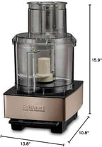 Cuisinart Food Processor 14-Cup Vegetable Chopper for Mincing, Dicing, Shredding, Puree & Kneading Dough, Umber Stainless Steel, DFP-14UMBY