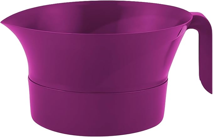 3-Piece Colander Grease Strainer Set – Purple Grease Separator with Handle, Container & Lid – Strains Bacon, Pasta, Ground Beef – BPA-Free Kitchen Gadget