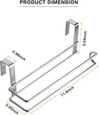 Paper Towel Hanger Holder Stainless Steel Kitchen Roll Paper Towel Holder Tissue Hanger Organizer Rack for Kitchen Under Cabinet Over Door (Paper Towel Holder)
