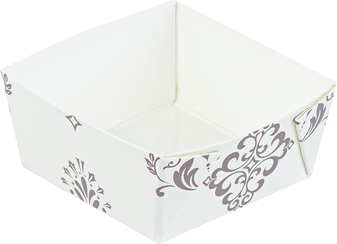 Restaurantware Baking Cup 100 Count 2.9 Inches 6 Ounce Disposable Paper Oven-Safe Baking Mold, Grease-Resistant Floral Design Beige Baking Molds for Cupcakes, Breads and Baking