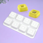 mostsom Silicone Molds Mousse Mold Square Silicone Candy Molds For Chocolate Truffle Mousse Cake Dessert Mold DIY Baking Mold Baking Tool 8-Cavity Butter Mould (H_ Small Square)