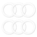 6 Pcs Gasket Seal Rings for Bialetti Moka Express Dama 6 Cups - Spare Food Grade Silicone Sealing Rings for Aluminium Stovetop Coffee Maker Pots (Better Than Rubber)