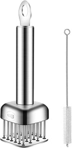316 Stainless Steel Meat Tenderizer Tool, 24 Sharp Needles, BOMANSI BOMS Steak Tenderizer, Tenderizing Steak, Beef, Chicken, Pork, Barbecue, Marinating, Chicken Tenderizer with free cleaning brush