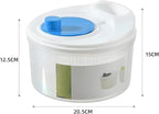 Salad Spinner,Vegetables Fruits Wash Bowl Large Capacity BPA Free Double Layer Detachable Manual Lettuce Spinner,Fruit and Vegetable Washer,Spin and Dry Salad Greens (Blue)
