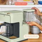 Beauti Multi Brew 12 Cup Programmable Drip & Single Serve Coffee Maker, Versatile Brewing (6oz, 8oz, 10oz, 12oz, 14oz), Pods or Ground, Over Ice option, Keep Warm mode (Sage Green)