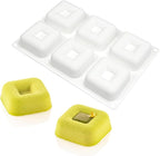 mostsom Silicone Molds Square Mousse Mold DIY Chocolate Mold Mousse Cake Baking Decorating Dessert Cake Decoration Modeling Silicone Mold (G Big Square)