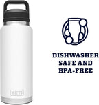 YETI Rambler 36 oz Bottle, Vacuum Insulated, Leakproof, Stainless Steel with Chug Cap
