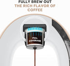 BENFUCHEN Pod and Grounds Single-Serve Coffee Maker, 2 in 1 One Cup Coffee Machine Compatible with K-Cup Pod & Coffee Grounds/Tea, Compact Design, 4-8oz, Champagne Color