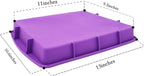 Lmaray 11 x 9.5 Inch Purple Silicone Baking Pan, Safe, Durable, Easy Cleanup, Microwave and Oven Safe