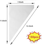 Piping Bags, 50pcs 12 Inch Disposable Anti-Burst Cake Decorating Bags, Non-Slip Pastry Bags for Cakes,Cream Frosting and Cookie Decorating