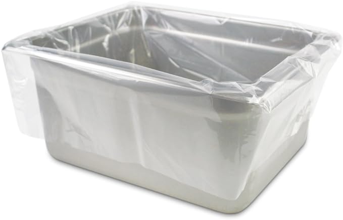 PanSaver RC Clear Liners for Easy Clean Up - Disposable Buffet Pan Liners, Ovenable up to 400F - Clear (Half Pan - Medium & Deep | 23 x 14 IN)