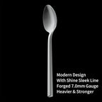 Alata Cube 20-Piece Forged Silverware Set Stainless Steel Flatware Set,Service for 4,Matte Satin Polished Cutlery Set,Dishwasher Safe