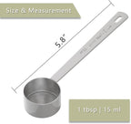 LEIFENY 2PCS 1 Tablespoon Coffee Scoop, Long Handle Measuring Spoon, One tbsp (15ml) Stainless Steel Scooper