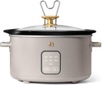 Beautiful 4-Quart Programmable Slow Cooker with Touch-Activated Display, Digital Timer, Keep-Warm Function & Removable Non-Stick Pot
