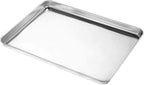 Wildone Baking Sheet Set of 3, Stainless Steel Cookie Sheet Cooking Sheet Pan for Baking & Roasting, 9/12/16 Inch, Non Toxic & Heavy Duty & Easy Clean