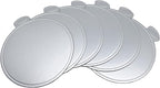 200pcs Mini Cake Boards, 3.1" Mini Round Cardboard, Mousse Cupcake Base for Cake Dessert, Silver