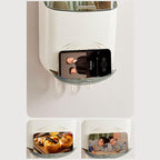 Wall Mounted Cutlery Holder - Kitchen Utensil Storage Box with Lid - Chopstick Container - Dustproof Spoon and Chopstick Organizer - Drain Racks
