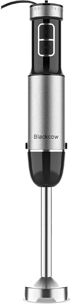 Blackcow Immersion Blender Handheld, 800W Powerful Electric Hand Blender with Titanium Alloy Blades, 12 Speeds & Turbo, Electric Hand Mixer for Smoothies, Soups, Baby Food and Purees