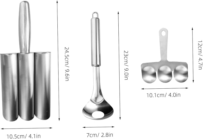 1set Stainless Steel Meatball Maker Set Kitchen Gadget for Meatballs Shrimp Balls Easy to Use Lightweight Kitchen Tool for Home Cooking and Hot Pot