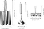 1set Stainless Steel Meatball Maker Set Kitchen Gadget for Meatballs Shrimp Balls Easy to Use Lightweight Kitchen Tool for Home Cooking and Hot Pot