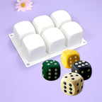 mostsom Silicone Molds Mousse Mold Silicone Pastry Mold 6 Cavity 3D Dice Dessert Mousse Cake Molds for Baking DIY Craft Soap Candle Mold Cake Decoration Tools (A_ Dice Shape)