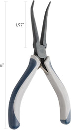 Fish Bone Pliers/Tweezers Washable Stainless Steel, 6inch, Black