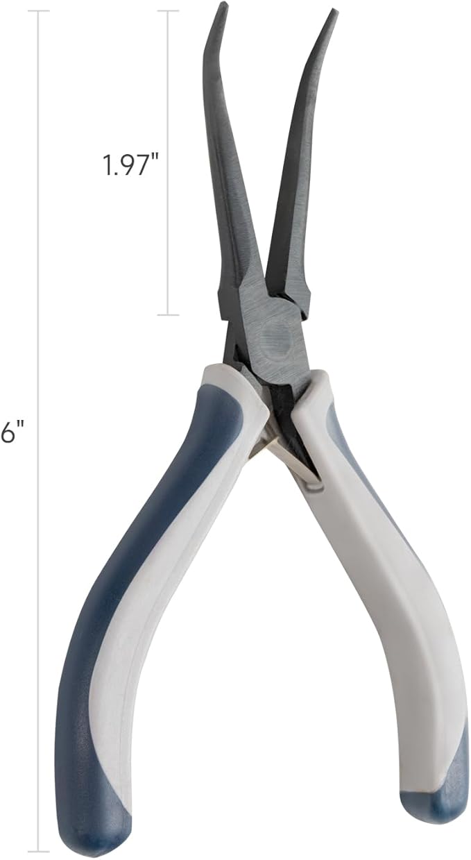 Fish Bone Pliers/Tweezers Washable Stainless Steel, 6inch, Black