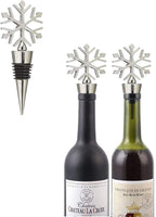3 PCS Snowflake Design Wine Bottle Stopper Alloy Beverage Bottle Stopper Bar Wine Tool