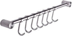 304 Stainless Steel Kitchen Utensil Racks with 7 Sliding Hooks Hangers Wall Mounted 15"