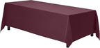 Gee Di Moda Rectangle Tablecloth - 90 x 132 Inch Burnt Orange Table Cloth for 6 Foot Tables with Floor-Length Drop - Heavy Duty Washable Fabric for Holiday Party, Dinner, Weddings & Baby Shower