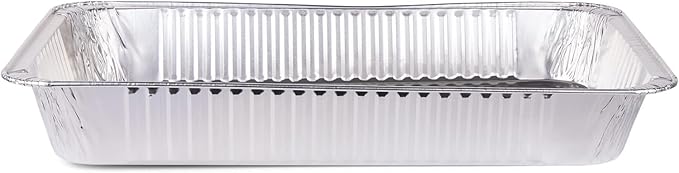 Glad Disposable Full Size Aluminum Steam Pans, Deep Heavy Duty Foil Pans for Steaming, Baking, Roasting, Catering & Oven Reheating, Fits 2 Half Pans, 20.5 x 12.5 x 2.75 Inch, 2 Count