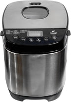 Automatic Bread Maker – Compact Home Bread Machine with 15+ Settings, Viewing Window & Adjustable Crust Control – 2lb Capacity Non-Stick Pan – Stainless Steel