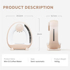 BENFUCHEN Pod and Grounds Single-Serve Coffee Maker, 2 in 1 One Cup Coffee Machine Compatible with K-Cup Pod & Coffee Grounds/Tea, Compact Design, 4-8oz, Champagne Color