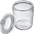 Restaurantware Vetri 0.5 Gallon Glass Storage Jar 1 Dishwashable Glass Cookie Jar - Airtight Seal Wide Opening Clear Glass Candy Jar Knob Handle Lid For Kitchen Laundry Or Storage