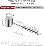 Meat Tenderizer 304 Stainless Steel Heavy Meat Hammer Tool and Hand-Held Meat Tenderizing Needle Tool can Tenderize Steak, Chicken, Fish, Pork, Beef and Veal Easily