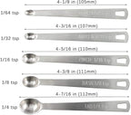 4Pack Mini Measuring Spoons Set, Heavy Duty Stainless Steel Teaspoon for Cooking and Baking, Suitable for Small Amount of Dry or Liquid Ingredients and Spices