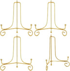 LIONWEI LIONWELI 6 Inch Gold Iron Plate Stand Holder Easel Display Stand for Plate?Picture?Photo and More,4 pcs.