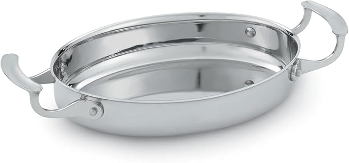 Vollrath 49420 S/S Au Gratin 10" Oval Pan