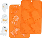 Halloween Ghost Silicone Molds, Non-Stick Chocolate Mold, Baking Moulds for Making Chocolate, Cake, Jelly, Dessert, Biscuit, Dome Mousse (A_ Ghost)