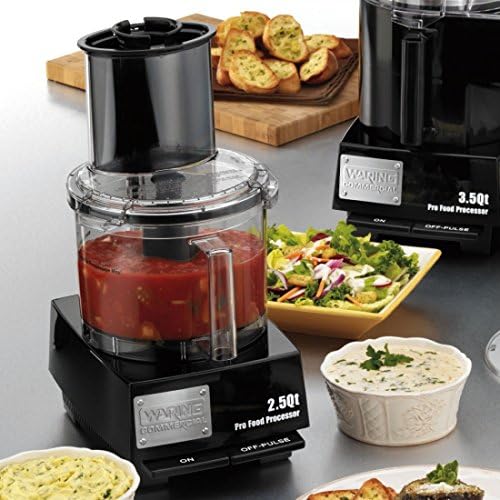 Waring Commercial WFP11S 2.5 Quart Food Processor, 3/4 HP Motor, Extra Large Feed Tube, Patented LiquiLock Seal Bowl System, Includes Grating, Shredding, Slicing, Whipping Disc and a Standard S blade for Chopping, Pureeing, and Emulsyfying, 120V, 5-15 ...