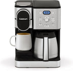 Cuisinart Coffee Center 10-Cup Thermal Carafe Drip Coffee Maker and Single-Serve Brewer with Over Ice Function, Fully Automatic Coffeemaker, Compatible with Single-Cup Pods, Black/Stainless, SS-21NAS