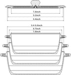 Tempered Strainer Lid for Stockpot, Pasta, Soup Pots - Universal Pan Lid with Heat Resistant Silicone Rim, Glass, Microwave Safe - Fit 8-9.5 inch, Black