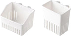Utensils Holder, Cutlery Drying Rack with Efficient Drain System, Compact Kitchen Drain Basket, Easy to Install Utensil Silverware Storage Holder for Utensil Forks Chopsticks (2PC-White)