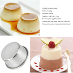 6 Packs Popover Pan， Large Individual Muffin Mold, Aluminium Pudding Cup, Chocolate Molten Mould, Raspberry Souffle Baking Maker, Brownie Tumbler -for Pie, Egg Tart, Cake (Size 3.4"x 2")